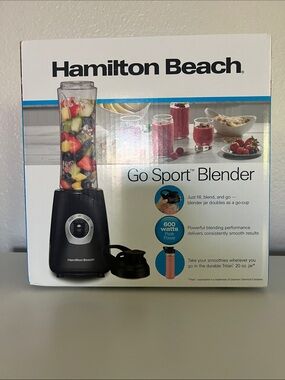 Hamilton Beach Black Personal Blender with Clear Jar